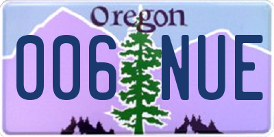 OR license plate 006NUE