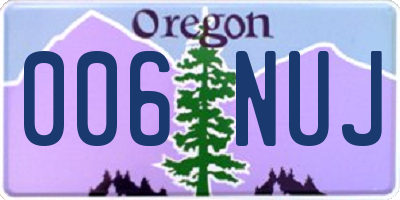 OR license plate 006NUJ