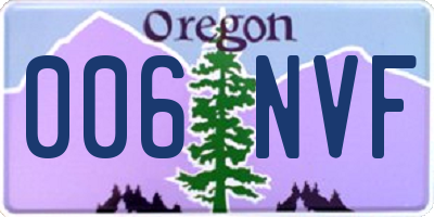 OR license plate 006NVF