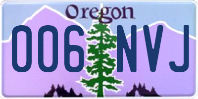 OR license plate 006NVJ