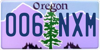 OR license plate 006NXM