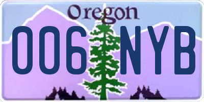 OR license plate 006NYB