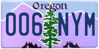 OR license plate 006NYM