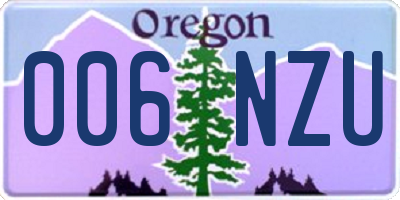 OR license plate 006NZU