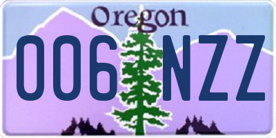 OR license plate 006NZZ