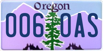 OR license plate 006OAS