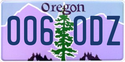 OR license plate 006ODZ