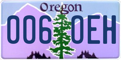 OR license plate 006OEH