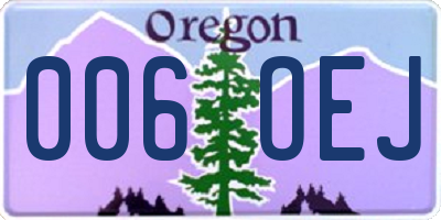 OR license plate 006OEJ