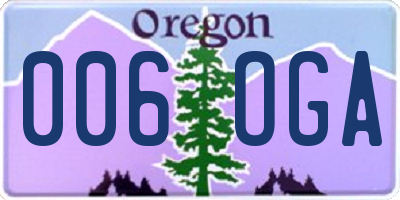 OR license plate 006OGA