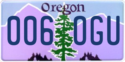 OR license plate 006OGU