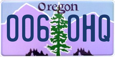 OR license plate 006OHQ