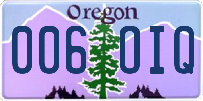 OR license plate 006OIQ