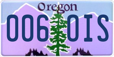 OR license plate 006OIS