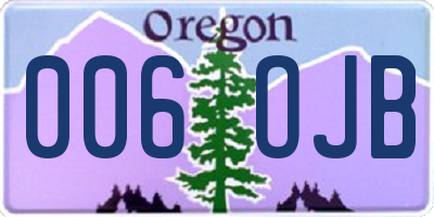 OR license plate 006OJB