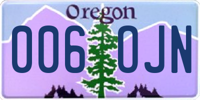 OR license plate 006OJN