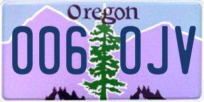 OR license plate 006OJV