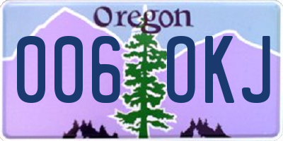 OR license plate 006OKJ