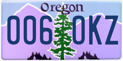 OR license plate 006OKZ