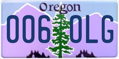 OR license plate 006OLG