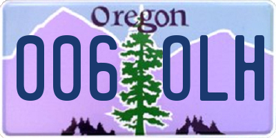 OR license plate 006OLH