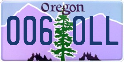 OR license plate 006OLL