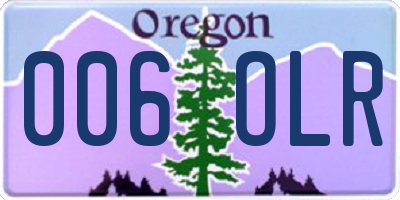 OR license plate 006OLR