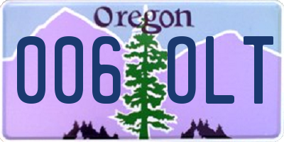 OR license plate 006OLT
