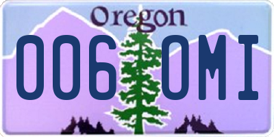 OR license plate 006OMI