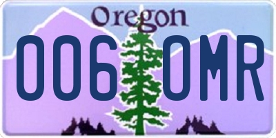 OR license plate 006OMR