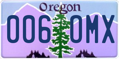 OR license plate 006OMX
