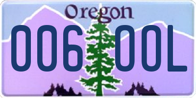 OR license plate 006OOL