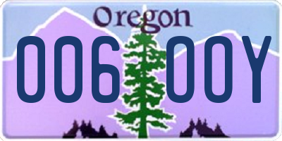 OR license plate 006OOY