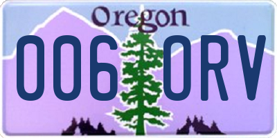 OR license plate 006ORV