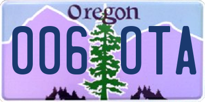 OR license plate 006OTA