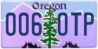 OR license plate 006OTP