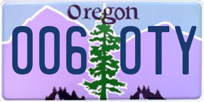 OR license plate 006OTY