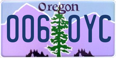 OR license plate 006OYC