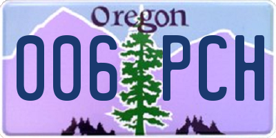 OR license plate 006PCH