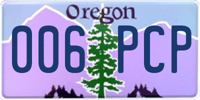 OR license plate 006PCP