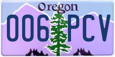 OR license plate 006PCV