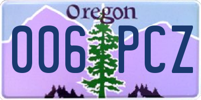 OR license plate 006PCZ