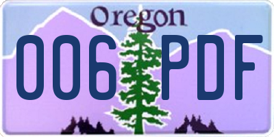 OR license plate 006PDF
