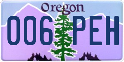 OR license plate 006PEH