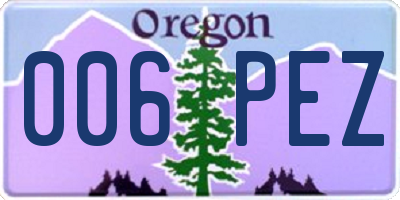 OR license plate 006PEZ