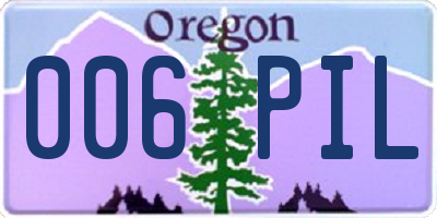 OR license plate 006PIL