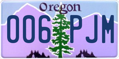OR license plate 006PJM