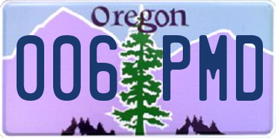 OR license plate 006PMD