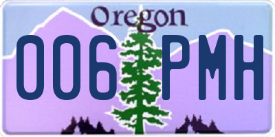 OR license plate 006PMH