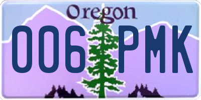 OR license plate 006PMK